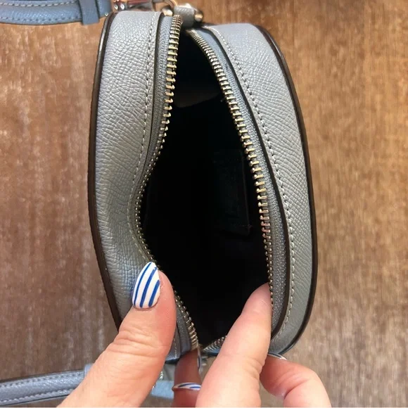 New Coach Mini Serena Crossbody Bag Silver Corn Flower Blue